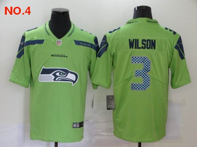 Men's Seattle Seahawks #3 Russell Wilson Jersey NO.4;